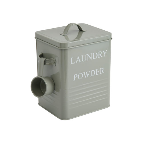 Bloomingville Metal Laundry Powder Container with Lid and Scoop